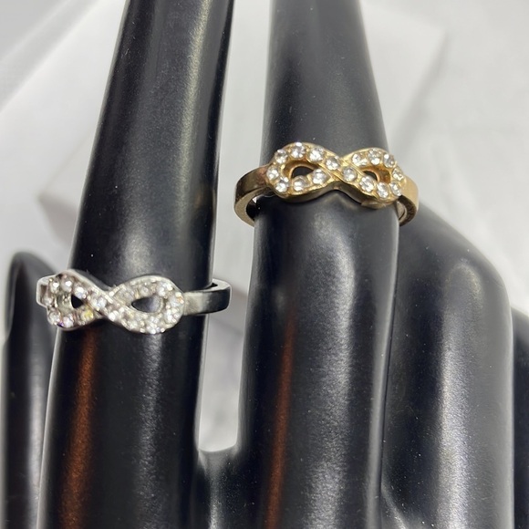 Best Friend Infinity Gold And Silver Ring Set - Picture 9 of 12